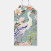 Chinoiserie Floral Jade Egret Cadeaulabel (Achterkant)
