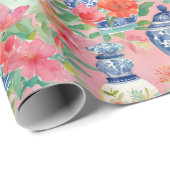 Chinoiserie Floral Pattern Wrapping Paper Cadeaupapier (Rol Hoek)