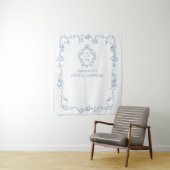 Chinoiserie floral Toile crest Vrijgezellenfeest Wandkleed (In situ)