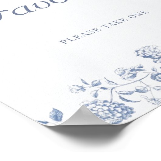 Chinoiserie Floral Vrijgezellenfeest Favors Poster (Hoek)