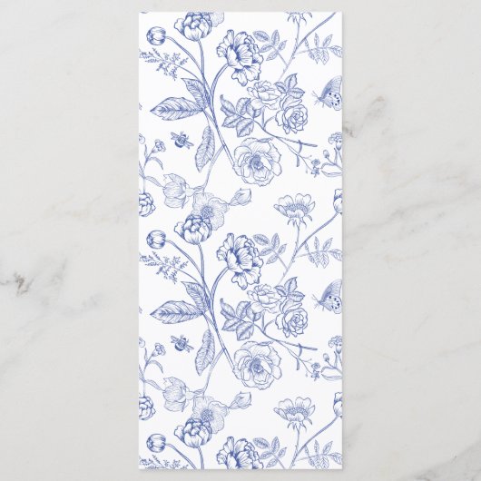 Chinoiserie Floral Wedding Menu (Achterkant)