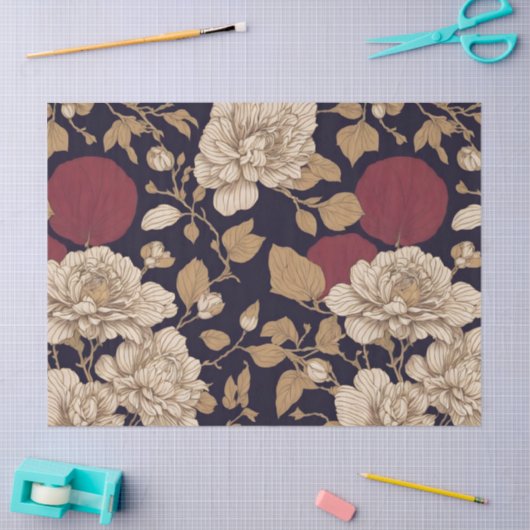 Chinoiserie Florals Decoupage Tissuepapier (Craft)
