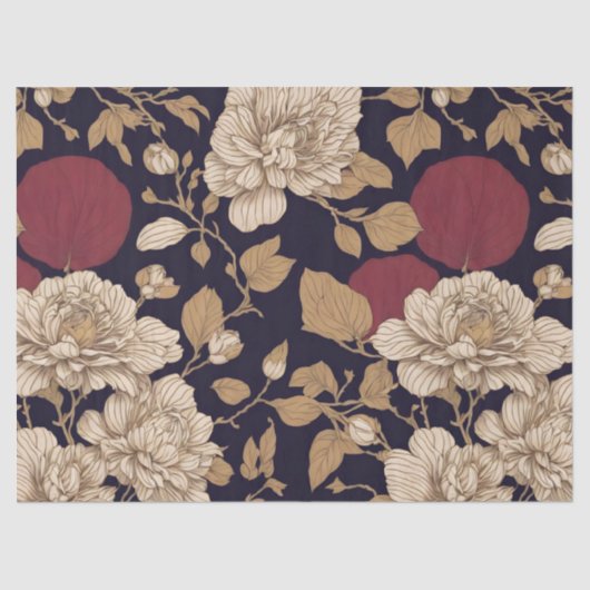 Chinoiserie Florals Decoupage Tissuepapier (Voorkant)