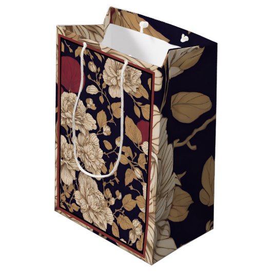 Chinoiserie Florals Medium Cadeauzakje (Achterkant Gekanteld)