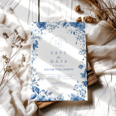 Chinoiserie Frans Blauw Victoriaans Bloemen Bruilo Save The Date