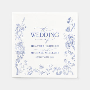 Chinoiserie Frans Blauw Victoriaans Bloemen Bruilo Servet