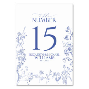 Chinoiserie Frans Blauw Victoriaans Bloemenontvang Kaart