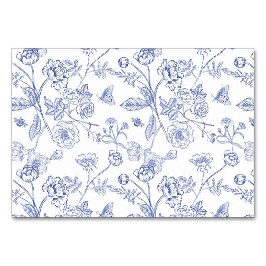 Chinoiserie Frans Blauw Victoriaans Plaatskaartje  Kaart (Achterkant)