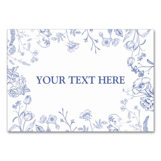 Chinoiserie Frans Blauw Victoriaans Plaatskaartje  Kaart (Voorkant)