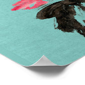 Chinoiserie Freehand Waterverf Lotus Flowers Post Poster (Hoek)