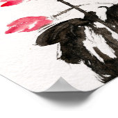 Chinoiserie Freehand Waterverf Lotus Flowers Poster (Hoek)