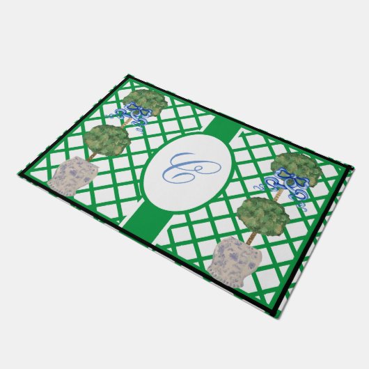 Chinoiserie Garden Topiary Ginger Jar Dorm D Deurmat (Schuin)