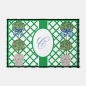 Chinoiserie Garden Topiary Ginger Jar Dorm D Deurmat (Voorkant)