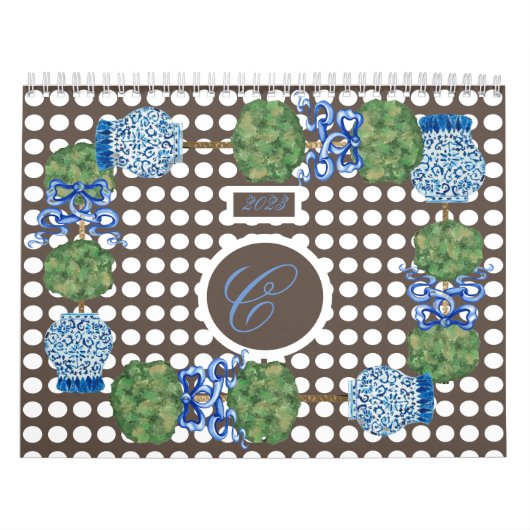 Chinoiserie Garden Topiary Ginger Jar Jars Kalender (Hoes)