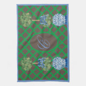 Chinoiserie Garden Topiary Ginger Jar Placema Theedoek (Verticaal)