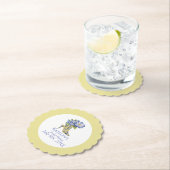 Chinoiserie geel High-Heel Shoe Vrijgezellenfeest Kartonnen Onderzetters (Insitu)