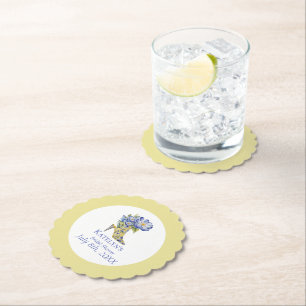 Chinoiserie geel High-Heel Shoe Vrijgezellenfeest Kartonnen Onderzetters