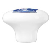 Chinoiserie-gemberpot blauw keramische knop (Zijkant)