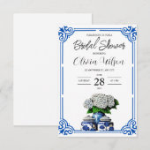 Chinoiserie-gemberpot & Hydrangea-uitnodiging Kaart (Voorkant / Achterkant)