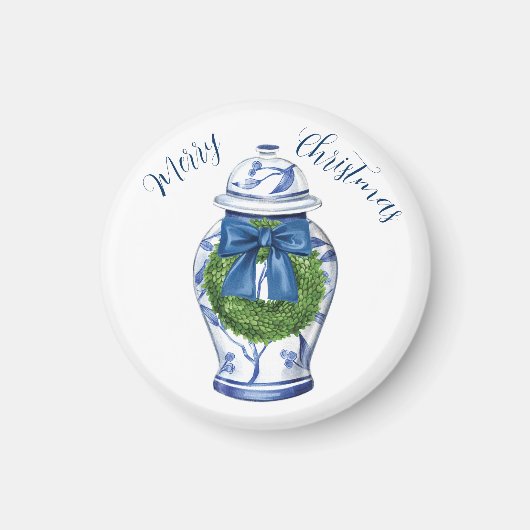 Chinoiserie-gemberpot Kerstmis Magneet (Voorkant)