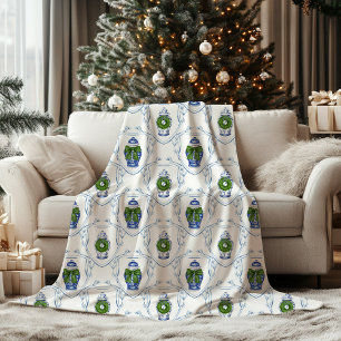 Chinoiserie Gemberpot Monogram Fleece Deken