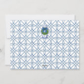 Chinoiserie Gemberpot Monogram Foto Feestdagenkaart (Achterkant)