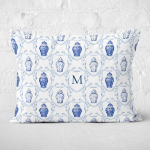 Chinoiserie Gemberpot Monogram Kroonlijst Accent Kussen