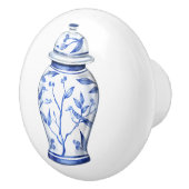 Chinoiserie-gemberpot wit keramische knop (Rechts)