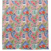 Chinoiserie Ginger Jar Asian Vintage  Douchegordijn (Voorkant)