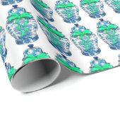 Chinoiserie Ginger Jar Jars Cadeaupapier (Rol Hoek)