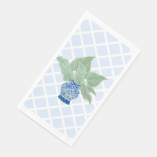 Chinoiserie Ginger Jar Jars Leaves Paper Servet (Hoek)