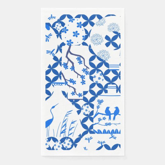 Chinoiserie Ginger Jar Jars Paper Guest Tow Servet (Voorkant)