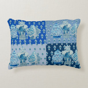 Chinoiserie Ginger Jar Jars Throw Accent Pillow Kussen