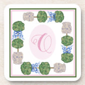 Chinoiserie Ginger Jar Jars Topiary Basket Bier Onderzetter (Voorkant)