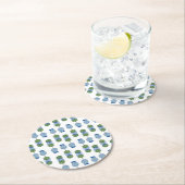 Chinoiserie Ginger Jar Jars Topiary Basket Ronde Kartonnen Onderzetter (Insitu)