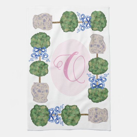 Chinoiserie Ginger Jar Jars Topiary Basket Theedoek (Verticaal)