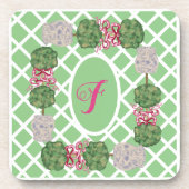 Chinoiserie Ginger Jar Jars Topiary Bier Onderzetter (Voorkant)