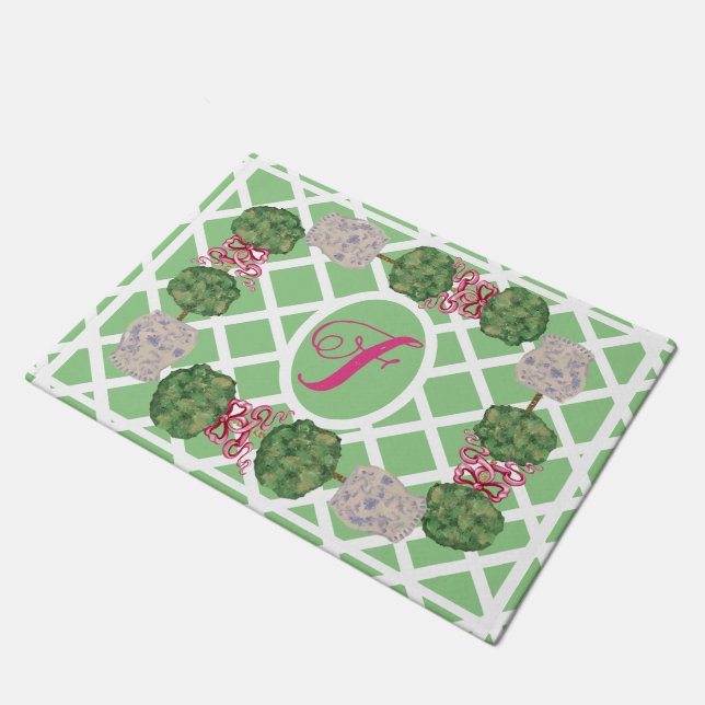 Chinoiserie Ginger Jar Jars Topiary Deurmat (Schuin)