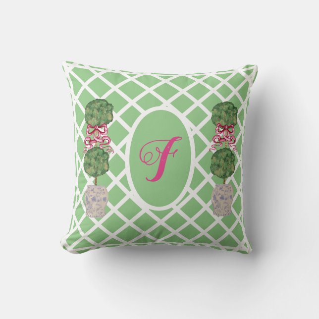 Chinoiserie Ginger Jar Jars Topiary Kussen (Voorkant)