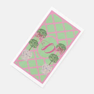 Chinoiserie Ginger Jar Jars Topiary Napkins Servet