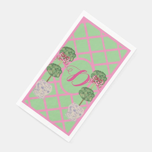 Chinoiserie Ginger Jar Jars Topiary Napkins Servet (Hoek)