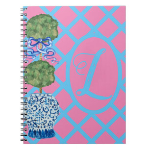 Chinoiserie ginger jar Jars Topiary spiral noteboo Notitieboek