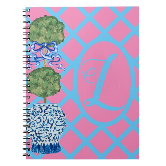 Chinoiserie ginger jar Jars Topiary spiral noteboo Notitieboek (Voorkant)