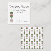 Chinoiserie Ginger Jar Jars Topiary Vierkante Visitekaartje (Voorkant / Achterkant)