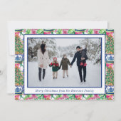 Chinoiserie Ginger Jar Kerstboom Foto Feestdagenkaart (Voorkant)