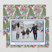 Chinoiserie Ginger Jar Kerstboom Foto Feestdagenkaart (Voorkant / Achterkant)