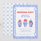 Chinoiserie Ginger Jar KERSTFEEST Kaart (Voorkant / Achterkant)