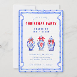 Chinoiserie Ginger Jar KERSTFEEST Kaart