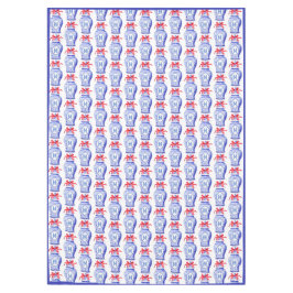 Chinoiserie Ginger Jar Monogram | Rode strik Tafelkleed