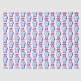 Chinoiserie Ginger Jar Monogram | Rode strik Tissuepapier